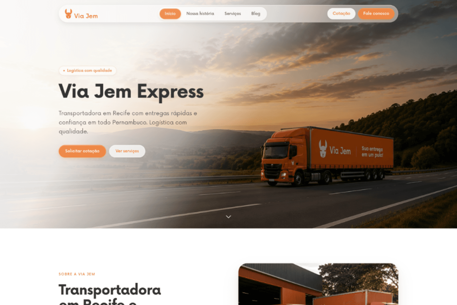 Um site moderno, prático e feito para você